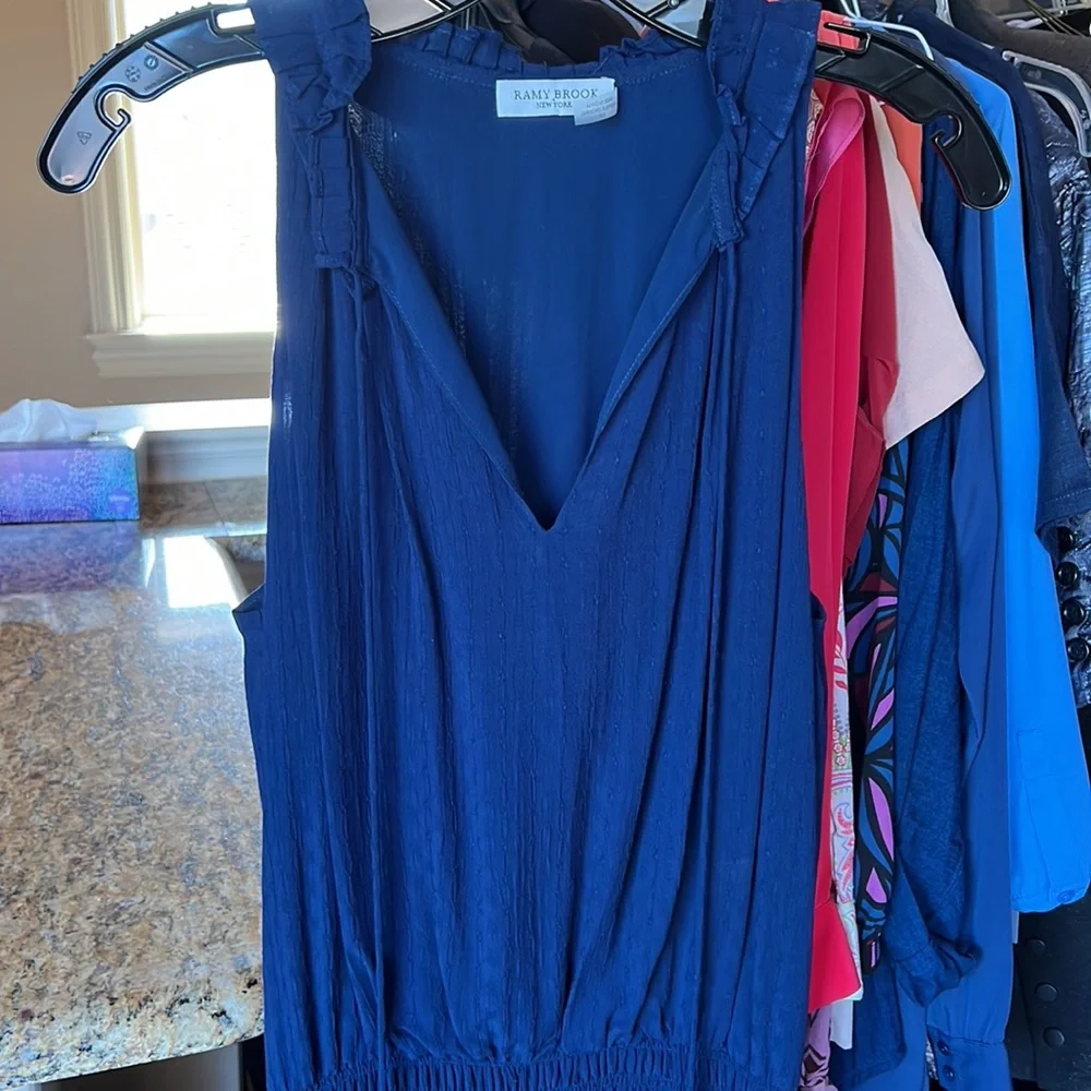 Ramy Brook Sleeveless Navy Blue Maxi - Picture 3 of 7